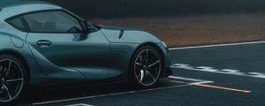 Preview wallpaper car, sports car, gray, side view