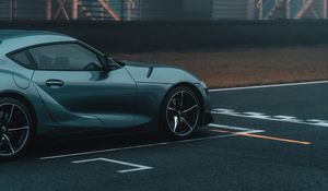 Preview wallpaper car, sports car, gray, side view