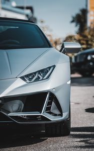 Preview wallpaper car, sports car, gray, front view