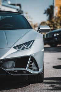 Preview wallpaper car, sports car, gray, front view