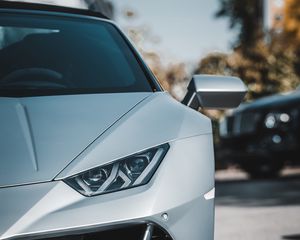 Preview wallpaper car, sports car, gray, front view