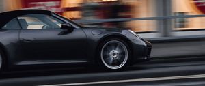 Preview wallpaper car, sports car, gray, street, speed