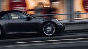 Preview wallpaper car, sports car, gray, street, speed