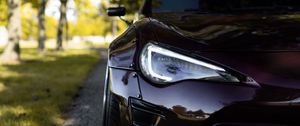 Preview wallpaper car, sports car, headlight, front view