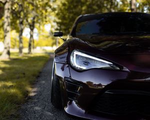 Preview wallpaper car, sports car, headlight, front view