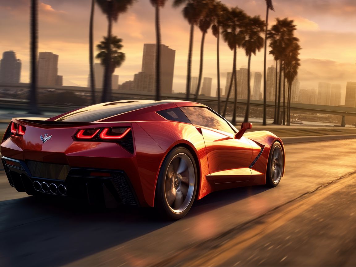 1152x864 Wallpaper car, sports car, machine, red