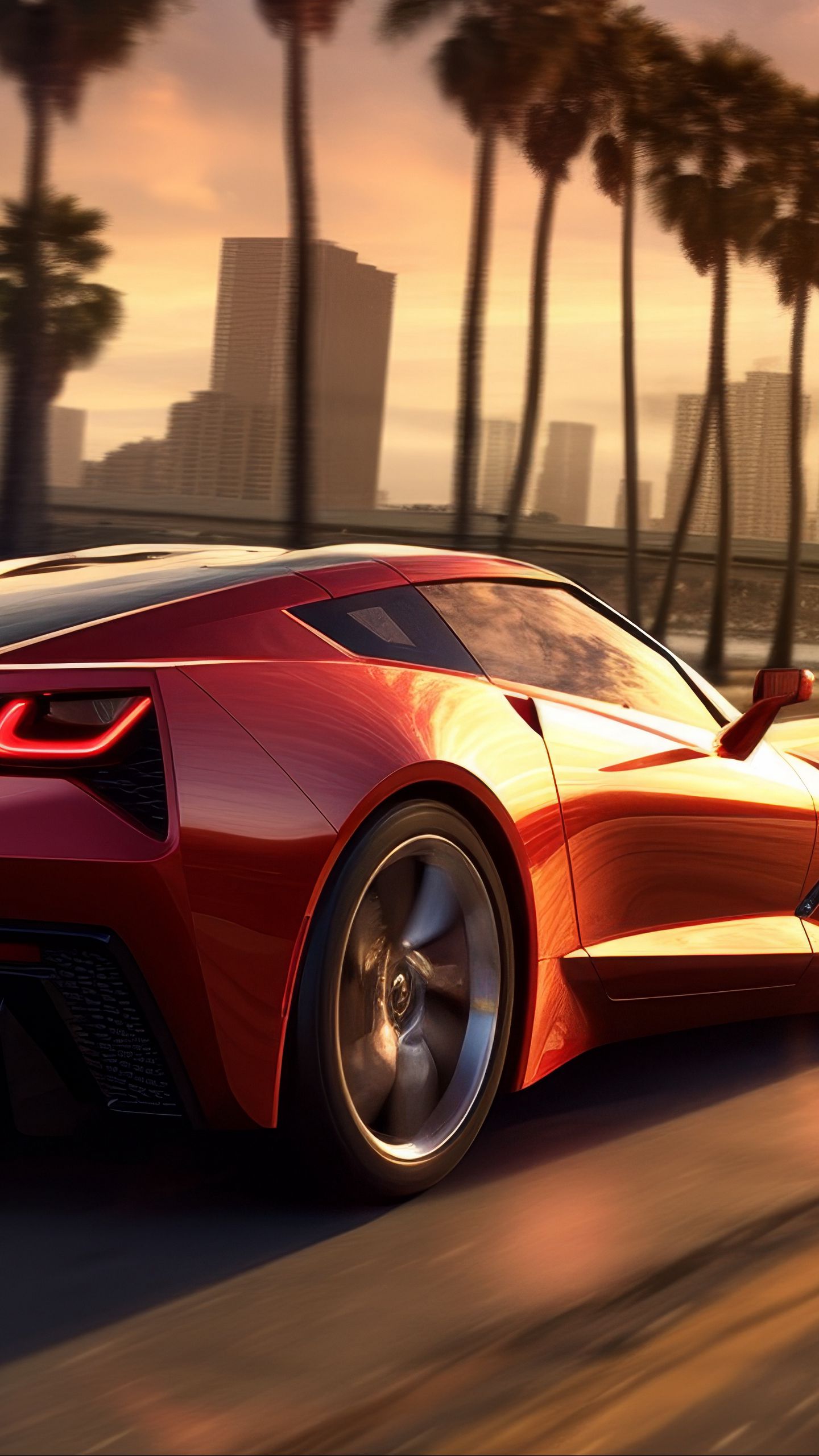1440x2560 Wallpaper car, sports car, machine, red