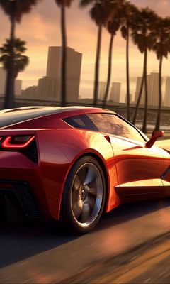 240x400 Wallpaper car, sports car, machine, red