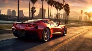 Preview wallpaper car, sports car, machine, red