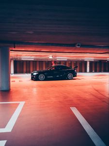 Preview wallpaper car, sports car, parking, black