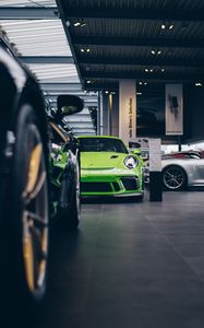 Preview wallpaper car, sports car, parking, green