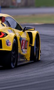 Preview wallpaper car, sports car, race, track, yellow