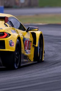 Preview wallpaper car, sports car, race, track, yellow