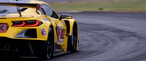 Preview wallpaper car, sports car, race, track, yellow