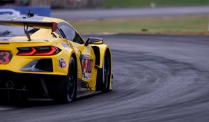 Preview wallpaper car, sports car, race, track, yellow