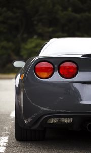 Preview wallpaper car, sports car, rear view, headlights, gray