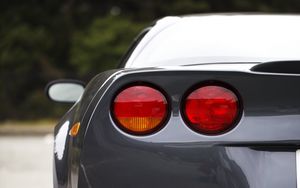 Preview wallpaper car, sports car, rear view, headlights, gray