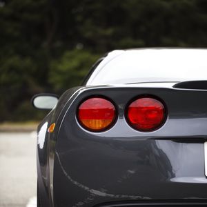 Preview wallpaper car, sports car, rear view, headlights, gray