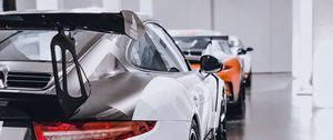 Preview wallpaper car, sports car, rear view, spoiler, headlight