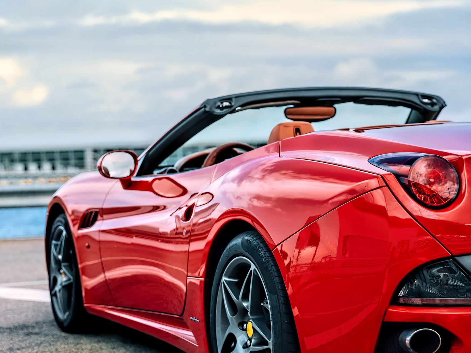 1600x1200 Wallpaper car, sports car, red, side view