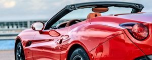 Preview wallpaper car, sports car, red, side view