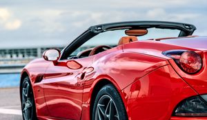 Preview wallpaper car, sports car, red, side view