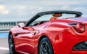 Preview wallpaper car, sports car, red, side view