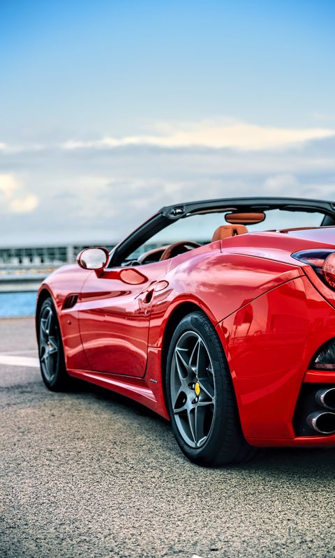 480x800 Wallpaper car, sports car, red, side view