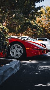 Preview wallpaper car, sports car, red, wheel