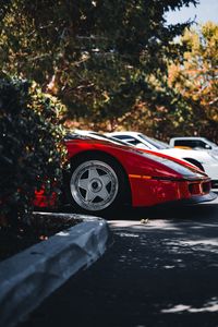 Preview wallpaper car, sports car, red, wheel