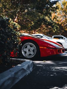 Preview wallpaper car, sports car, red, wheel