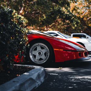 Preview wallpaper car, sports car, red, wheel