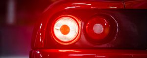 Preview wallpaper car, sports car, red, tailights, light, back view