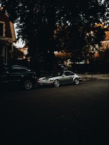 Preview wallpaper car, sports car, retro, road, street