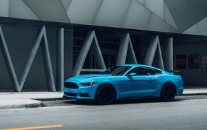 Preview wallpaper car, sports car, side view, road, blue