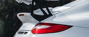Preview wallpaper car, sports car, spoiler, white
