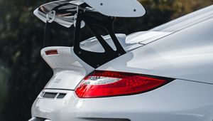 Preview wallpaper car, sports car, spoiler, white