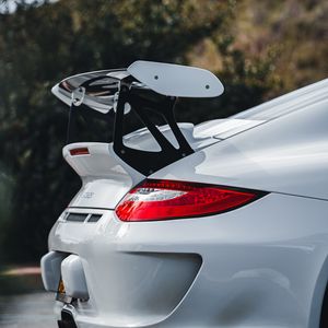 Preview wallpaper car, sports car, spoiler, white