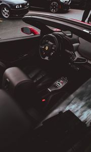 Preview wallpaper car, sports car, steering wheel, salon