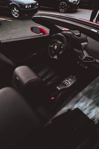 Preview wallpaper car, sports car, steering wheel, salon