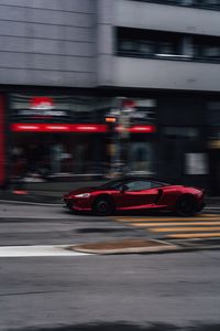 Preview wallpaper car, sports car, supercar, red, street, speed