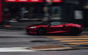 Preview wallpaper car, sports car, supercar, red, street, speed