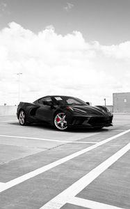 Preview wallpaper car, sports car, supercar, black, side view