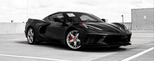 Preview wallpaper car, sports car, supercar, black, side view