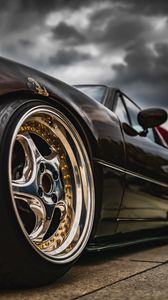 Preview wallpaper car, sports car, wheel, bottom view, black