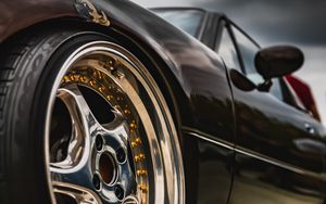 Preview wallpaper car, sports car, wheel, bottom view, black