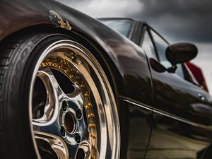 Preview wallpaper car, sports car, wheel, bottom view, black