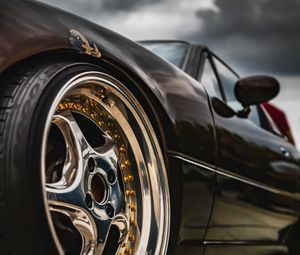 Preview wallpaper car, sports car, wheel, bottom view, black