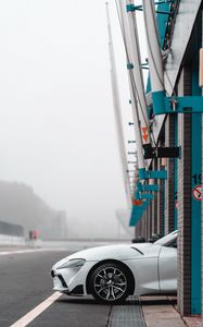 Preview wallpaper car, sports car, white, track