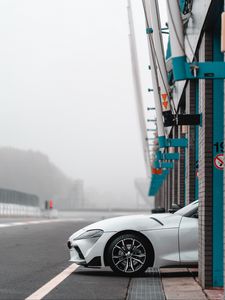 Preview wallpaper car, sports car, white, track